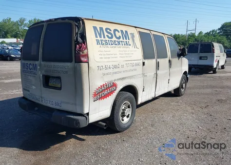 2008 Chevrolet Express Work Van z USA, uszkodzony, nr VIN 1GCHG35K381141645